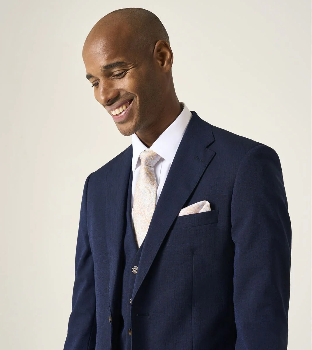 Skopes Caspian Suit Tailored Fit Jacket For Men in Navy Blue, 36S-64L - Image 3