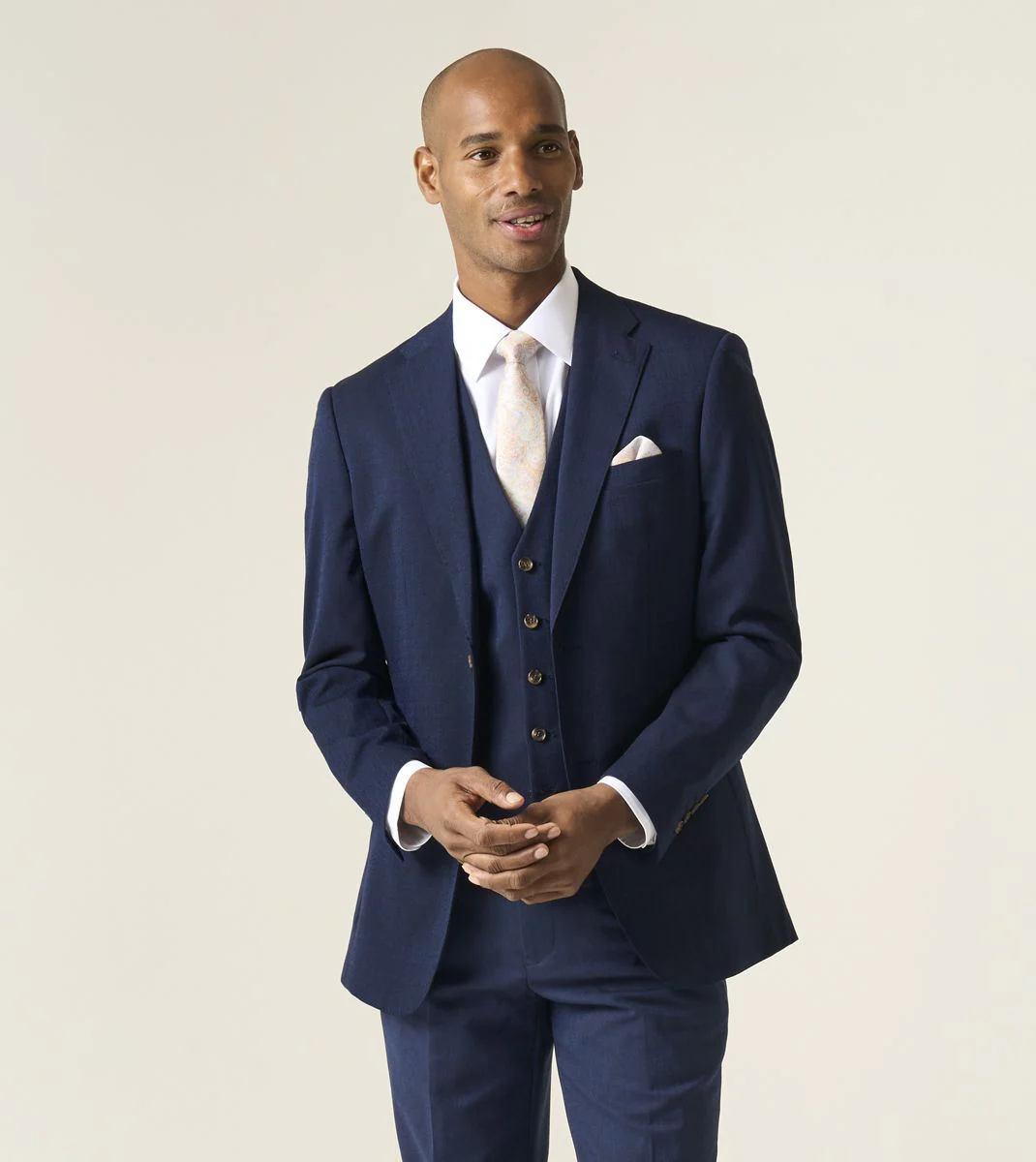 Skopes Caspian Suit Tailored Fit Jacket For Men in Navy Blue, 36S-64L - Image 4