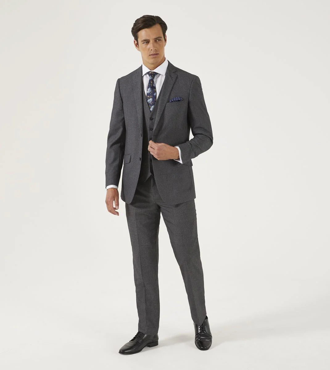 Skopes Men's Harcourt Tailored Fit Waist Coat in Grey 34 to 62 Regular - Image 3