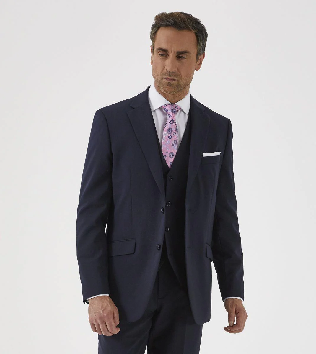 SKOPES Mens Wool Blend Darwin Navy Suit Jacket Size 34 - 72 - Image 3