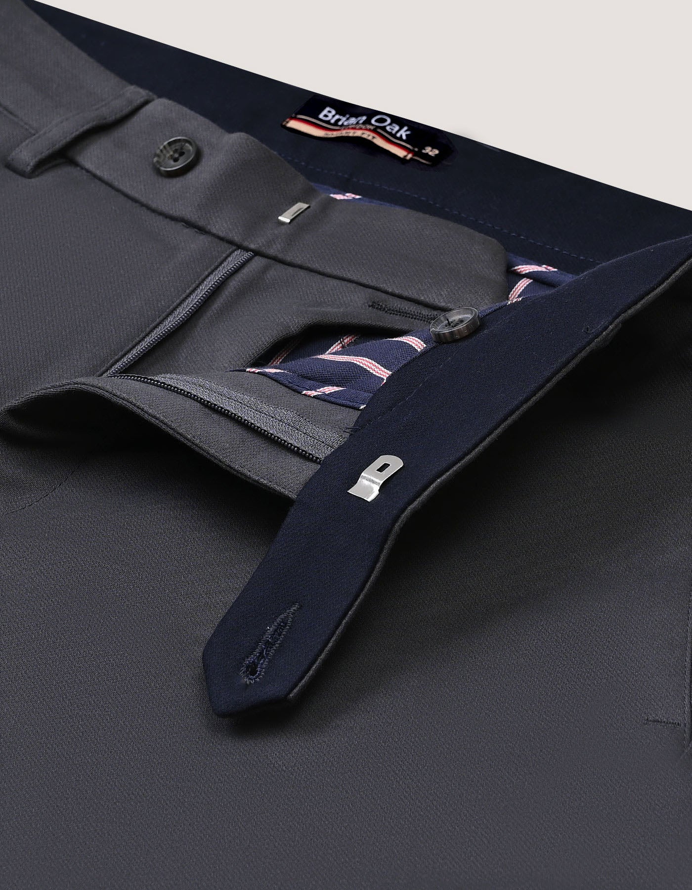 Smart Fit Dark Grey Chinos - Image 3