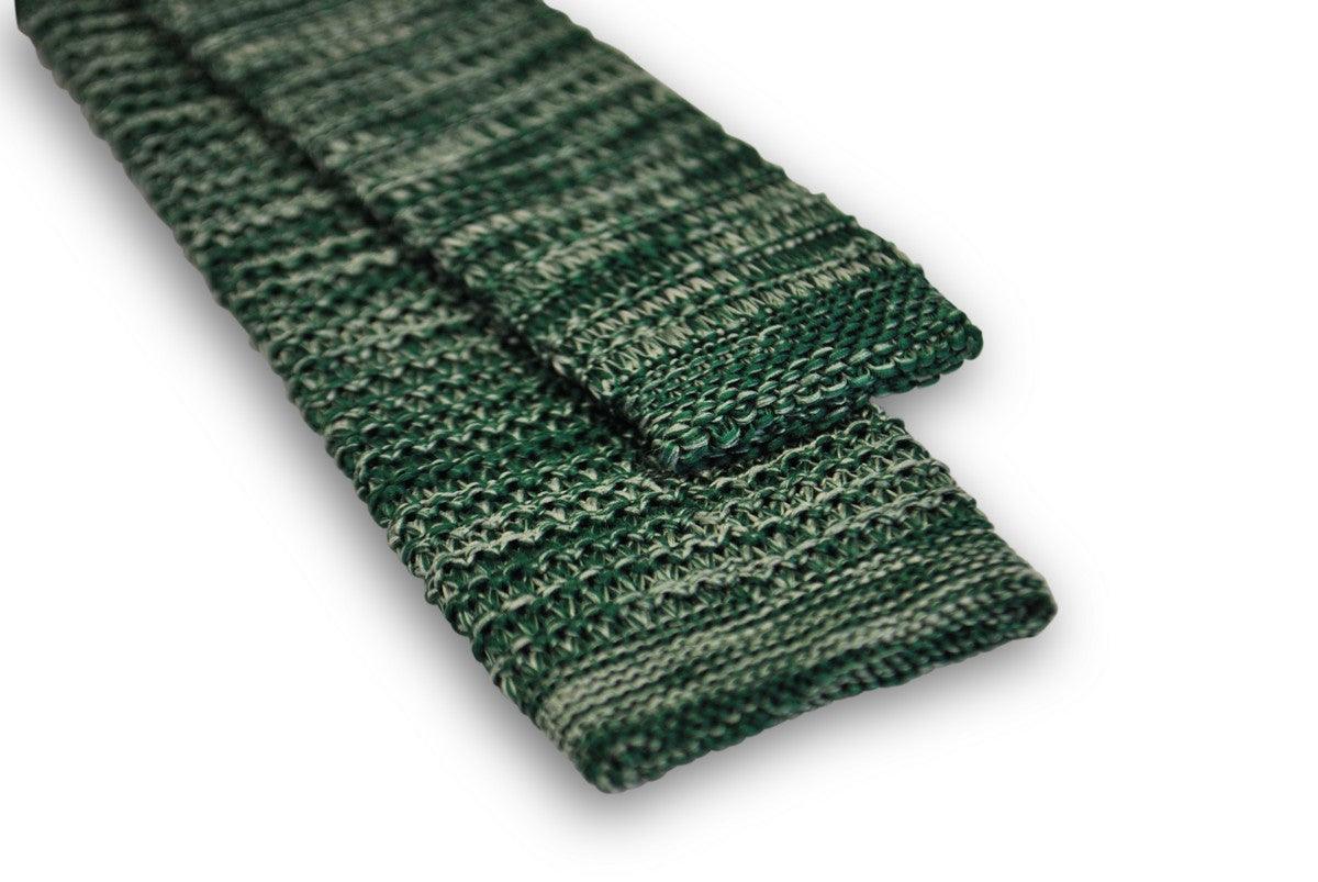 speckled grey and white skinny knitted tie - Image 3