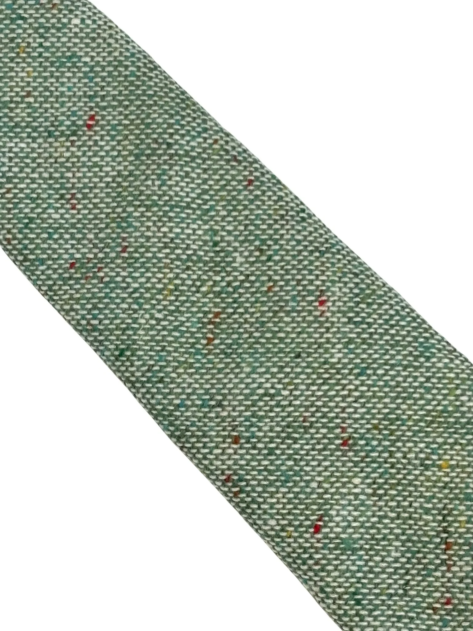 speckled olive avocado pistachio light green 100% wool tie - Image 3