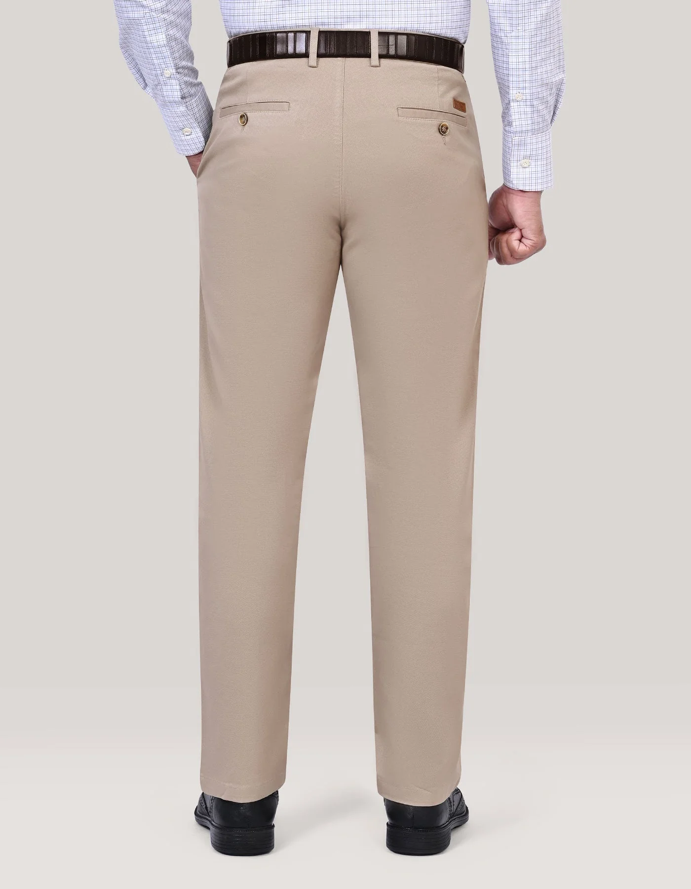 Stone Textured Easy Care Chino Trouser - Image 5