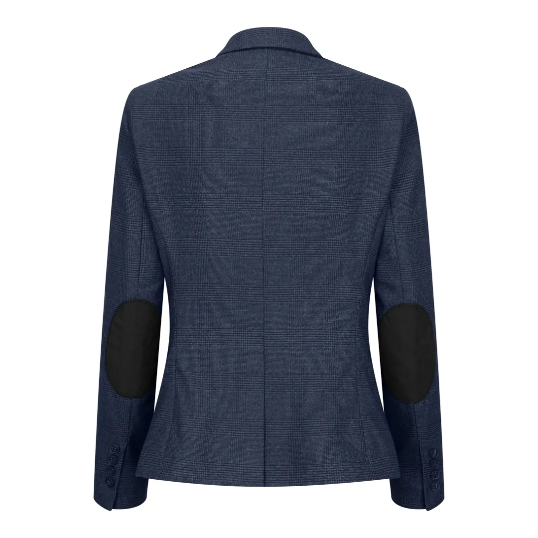 TPW52 - Women's Navy 3 Piece Prince Of Wales Check Suit - Image 5
