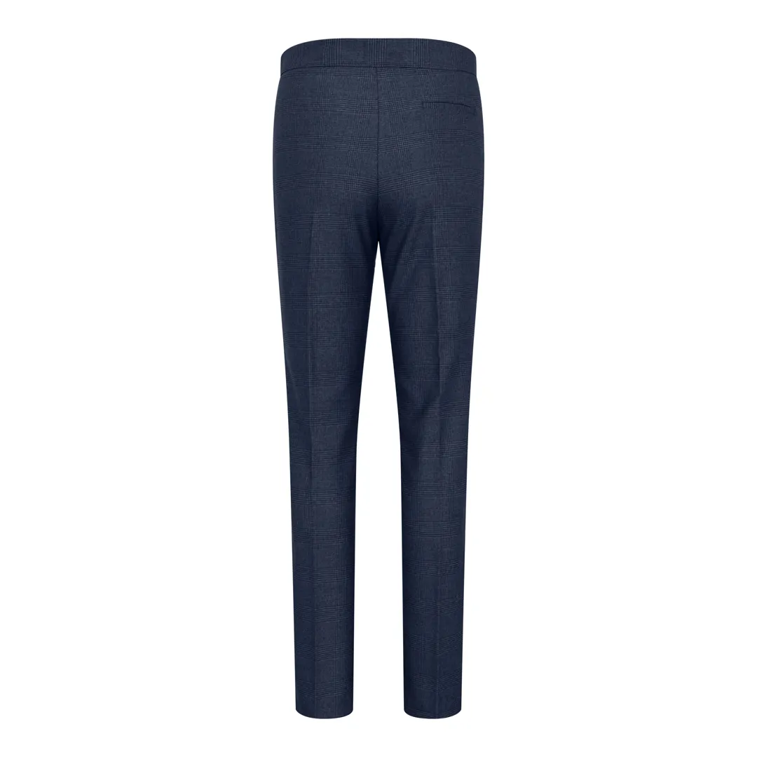 TPW52 - Women's Navy 3 Piece Prince Of Wales Check Suit - Image 7