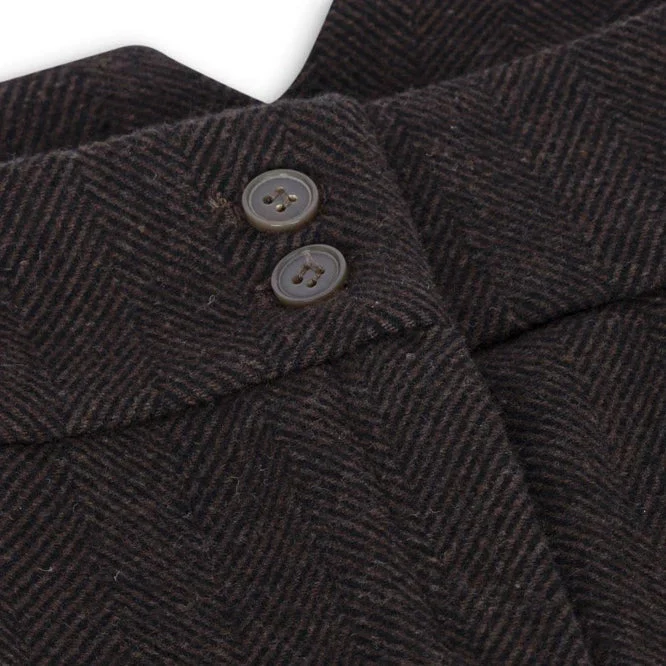 wsn04 - Women's Brown Tweed Blazer Waistcoat & Trouser Classic Suit - Image 15