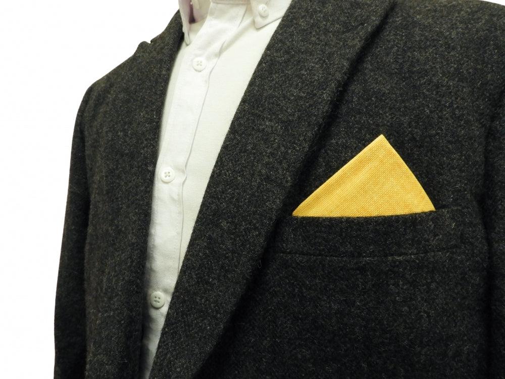 Yellow Linen Pocket Square - Image 2